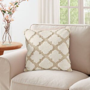 Lainey Quatrefoil Cotton-Terry Decorative Pillow Cover, 22